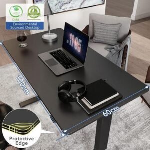 FLEXISPOT EF1 set - Escritorio Elevable Eléctrico con Tablero Entero(100 60 16 Negro)3